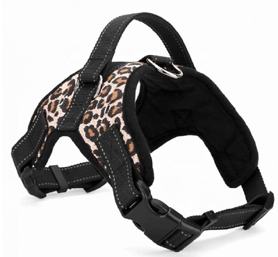 No Pull Pet Harness Adjustable Control Vest Dogs Reflective XS S M XLXXL Leopard
