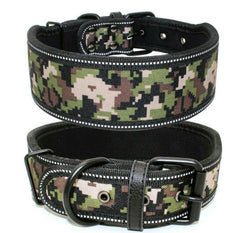 Heavy Duty Dog Collar 2" Width Reflective Dog Collar Adjustable Padded LARGE DOG