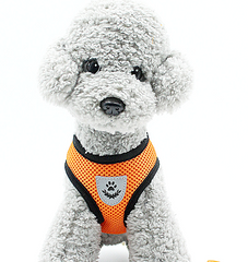 Orange Mesh Padded Soft Puppy Pet Dog Harness Breathable Comfortable S M L