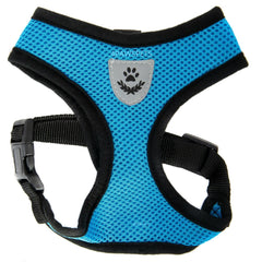 Blue Mesh Padded Soft Puppy Pet Dog Harness Breathable Comfortable S M L