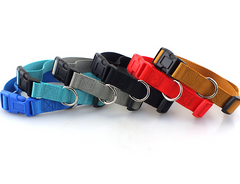 Nylon Dog Collar with Quick Release Buckle 8 Colors Adjustable XS S M L 8 COLORS