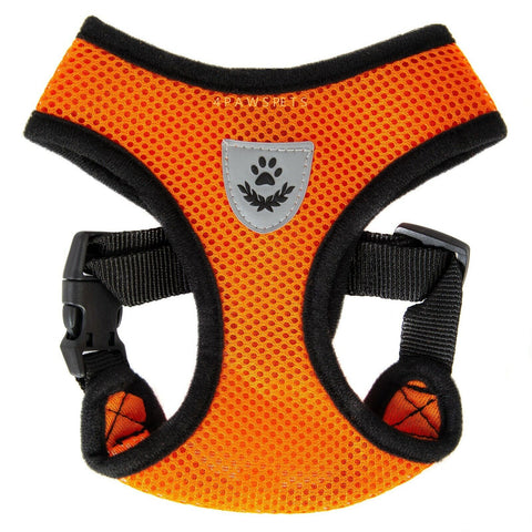 Orange Mesh Padded Soft Puppy Pet Dog Harness Breathable Comfortable S M L