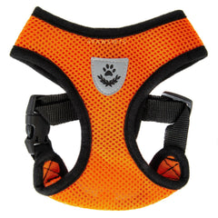 Orange Mesh Padded Soft Puppy Pet Dog Harness Breathable Comfortable S M L
