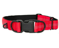 Reflective Nylon Dog Collar with Quick Release Buckle, 5 Colors, Adjustable M L