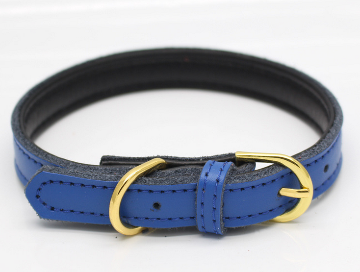 Genuine Soft Leather Dog Pet Collar Padded for Extra Comfort