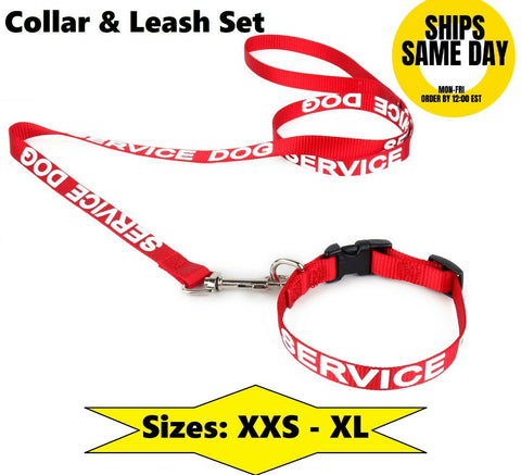 ALL ACCESS Service Dog Pet Animal Cat Dog Collar & Leash Support Access XS - XL