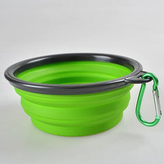 2 Collapsible Travel Dog Food Water Bowls BPA Lead Free Carbiners Red Blue Green