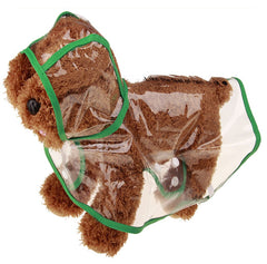 Dog Transparent Raincoat Jacket with Hoodie